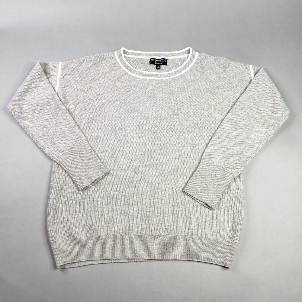 Banana Republic Filpucci Heather Gray Wool-Blend Crewneck Sweater Medium - Picture 1 of 8